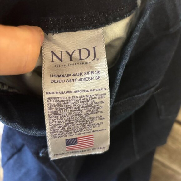 NYDJ Alina Skinny Ankle Pull-On Jeans 4 Dark High Waist Stretch - Picture 6 of 7